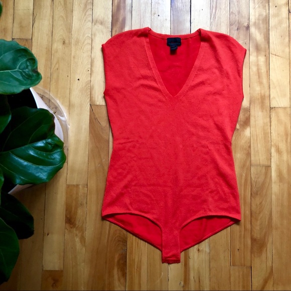 J. Crew Tops - J. Crew Italian cashmere tomato red bodysuit